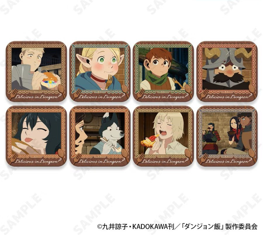 Delicious in Dungeon Trading Mogumogu Square Can Badge (Blind - 8 types)