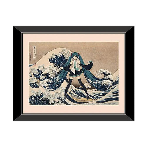 Katsushika Hokusai x Hatsune Miku Reproduction Art Print Thirty-six Views of Mount Fuji: The Great Wave Off Kanagawa