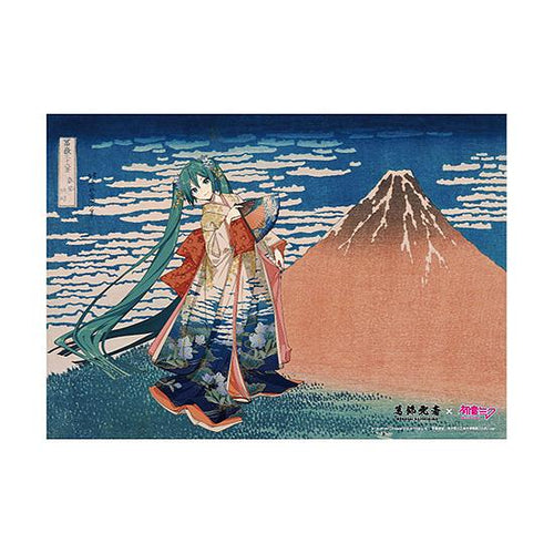Katsushika Hokusai x Hatsune Miku - Serial Numbered A3 Acrylic Panel Thirty-six Views of Mount Fuji The Great Wave off Kanagawa/Fine Wind, Clear Morning
