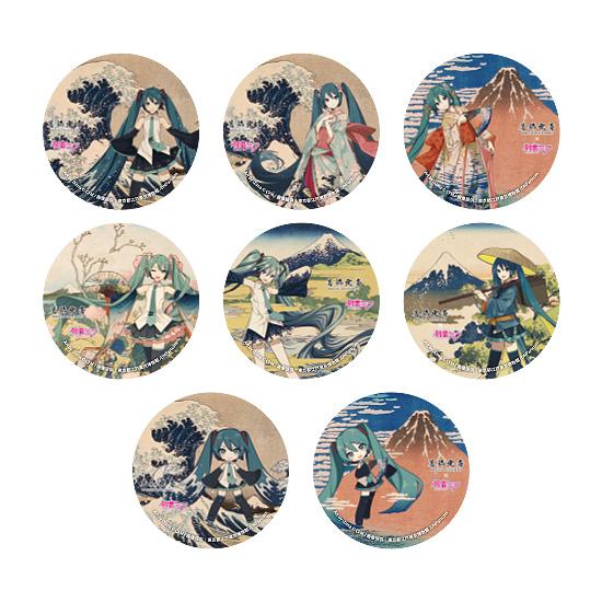 Katsushika Hokusai x Hatsune Miku Pinback Button Boxset