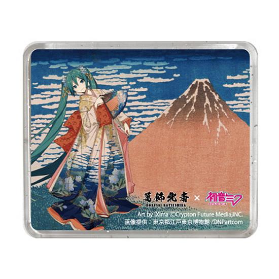 Katsushika Hokusai x Hatsune Miku 3D Magnet: Thirty-six Views of Mount Fuji The Great Wave off Kanagawa/Fine Wind, Clear Morning