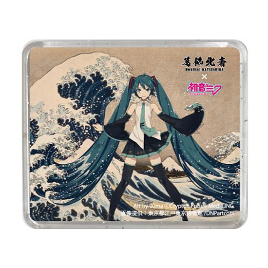 Katsushika Hokusai x Hatsune Miku 3D Magnet: Thirty-six Views of Mount Fuji The Great Wave off Kanagawa/Fine Wind, Clear Morning
