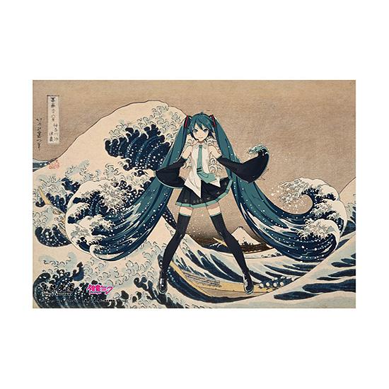 Katsushika Hokusai x Hatsune Miku - Serial Numbered A3 Acrylic Panel Thirty-six Views of Mount Fuji The Great Wave off Kanagawa/Fine Wind, Clear Morning