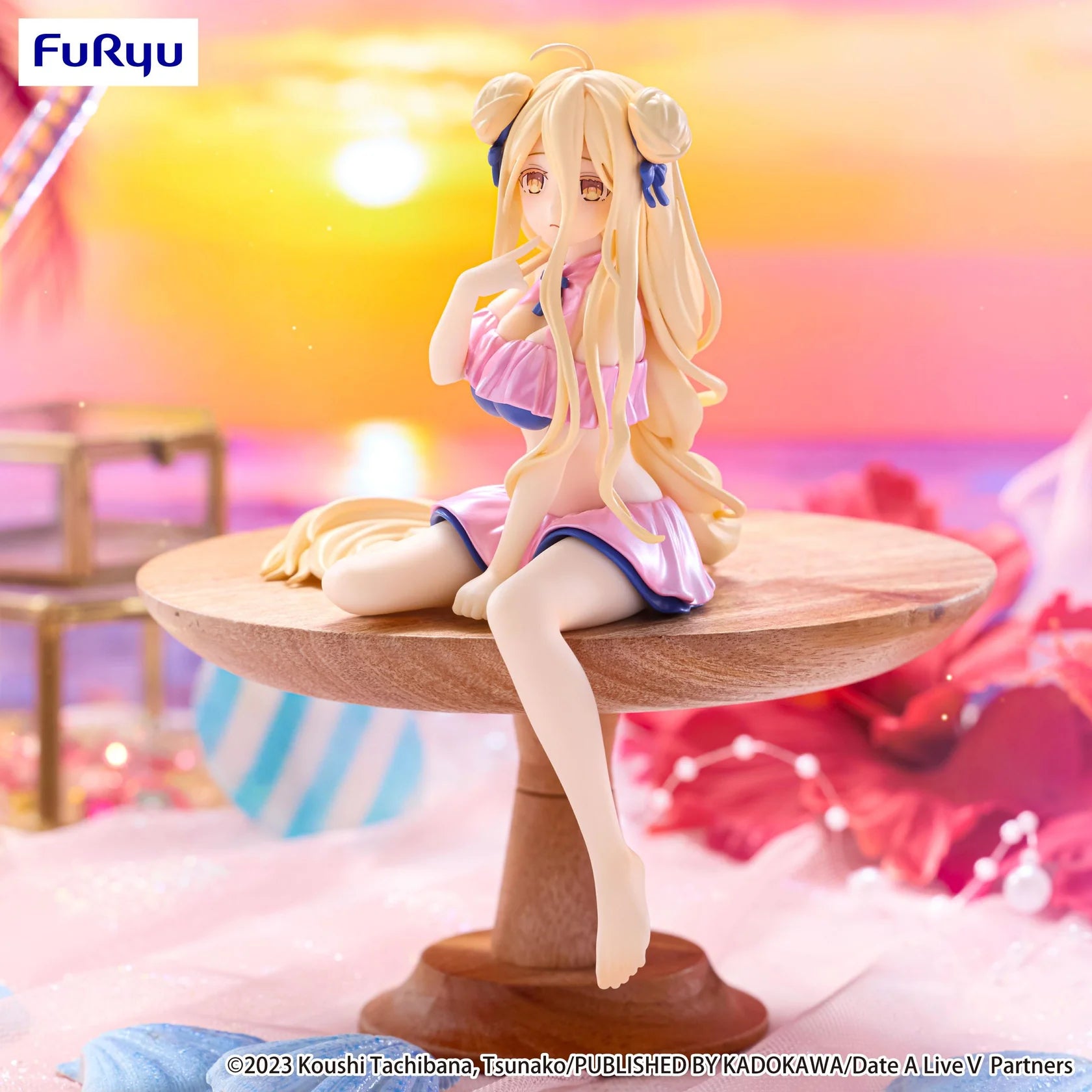 Date A Live V Noodle Stopper Figure Mukuro Hoshimiya Swimsuit Pastel Pink Color Ver.