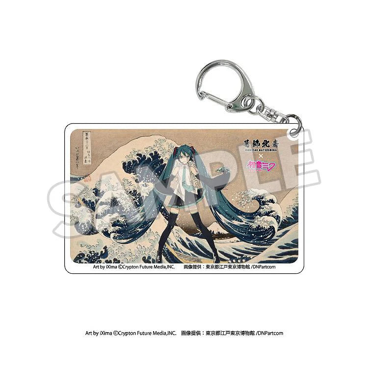 Katsushika Hokusai x Hatsune Miku Clear Acrylic Keychain Boxset