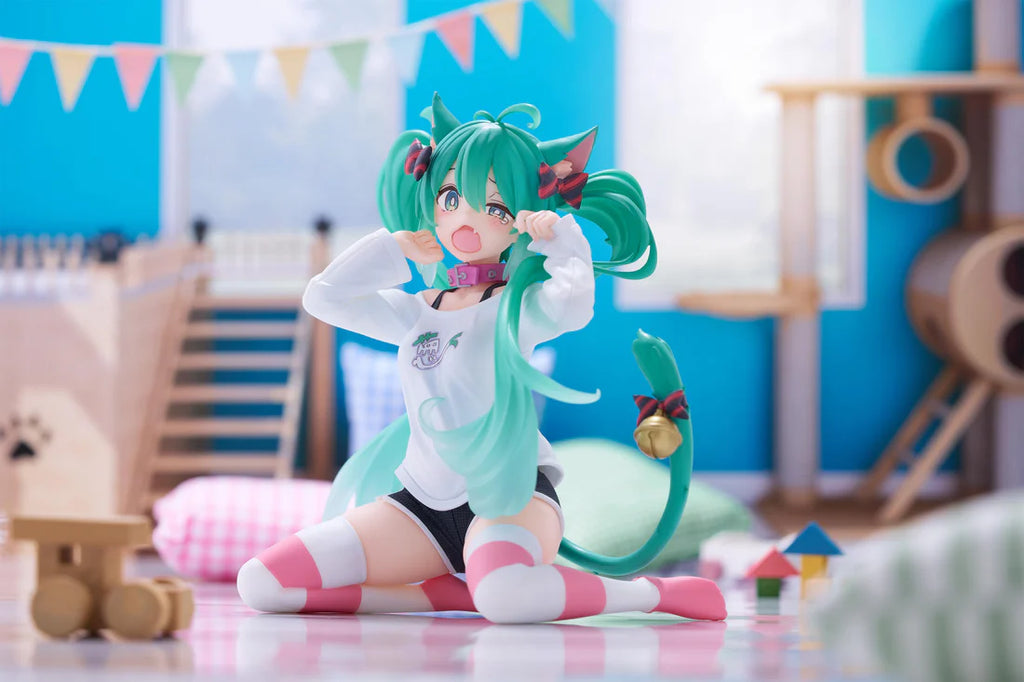 Hatsune Miku: Cat Ear T-Shirt Ver. Desktop Cute Figure
