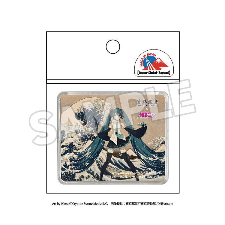 Katsushika Hokusai x Hatsune Miku 3D Magnet: Thirty-six Views of Mount Fuji The Great Wave off Kanagawa/Fine Wind, Clear Morning