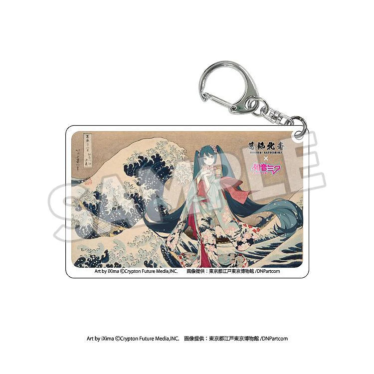 Katsushika Hokusai x Hatsune Miku Clear Acrylic Keychain Boxset