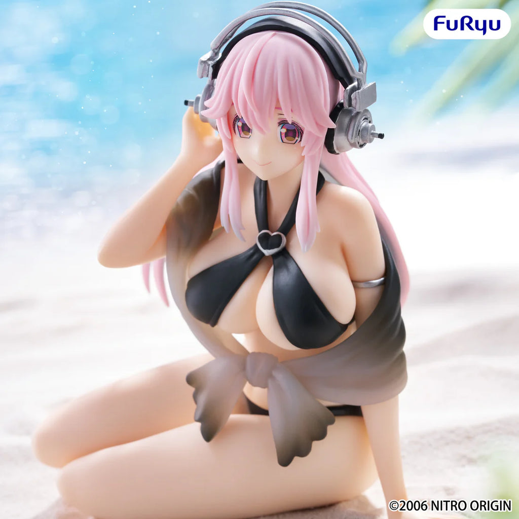 Super Sonico Swimsuit Black Color Ver. Noodle Stopper Figure