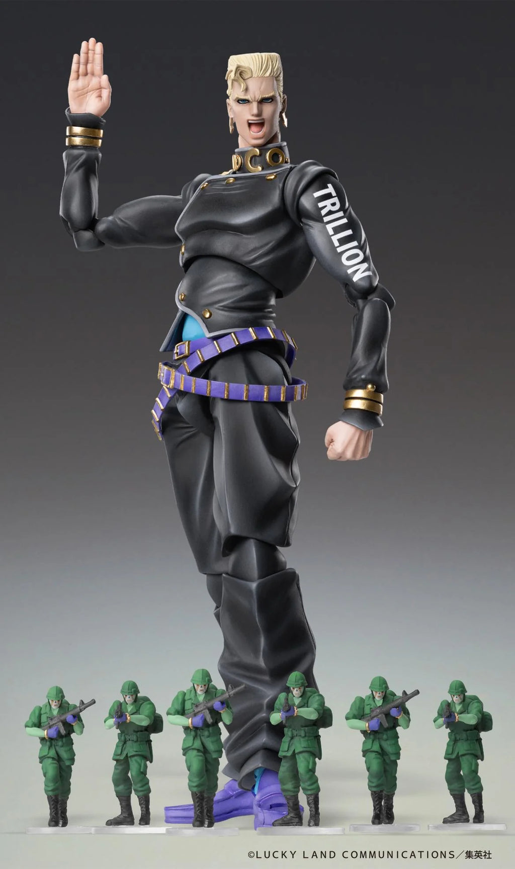 JoJo's Bizarre Adventure: Diamond is Unbreakable Super Action Statue Keicho Nijimura & Bad Company Action Figure