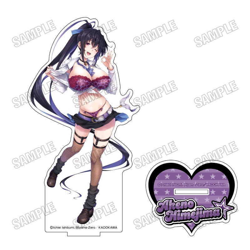 High School DxD Newly Drawn BIG Acrylic Stand (American School ver.) Akeno Himejima