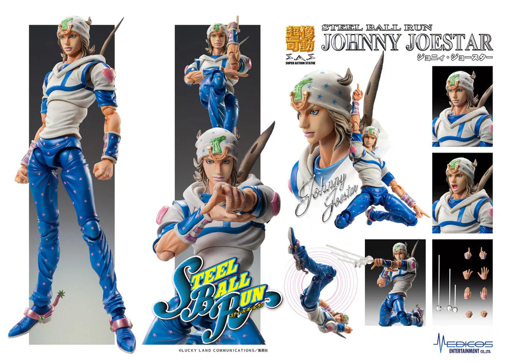 Super Action Statue Jojo's Bizarre Adventure Part 7 Steel Ball Run Johnny Joestar