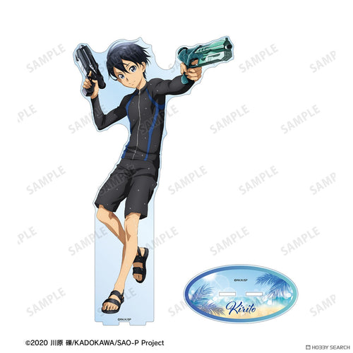 Sword Art Online Newly Drawn Kirito Water Gun Battle Ver. Extra Large Acrylic Stand