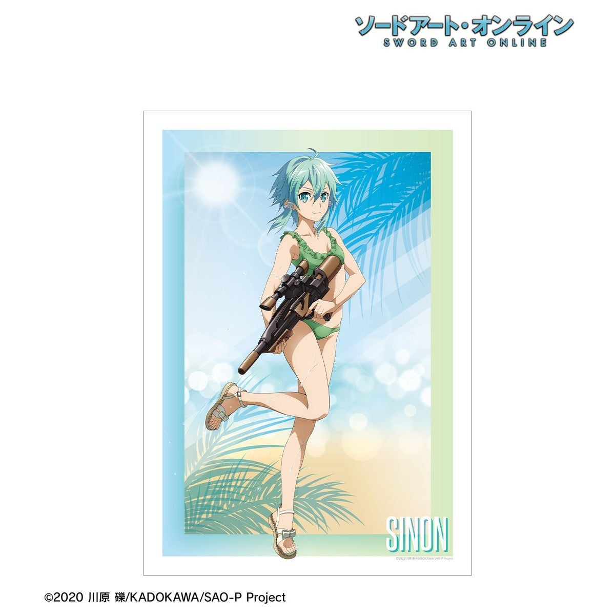 Sword Art Online Newly Drawn Sinon Water Gun Battle Ver. A3 Matte Finish Poster