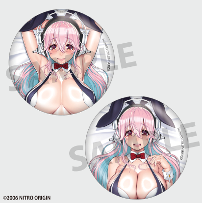 Super Sonico Can Badge Set (Bunny) [Resale]