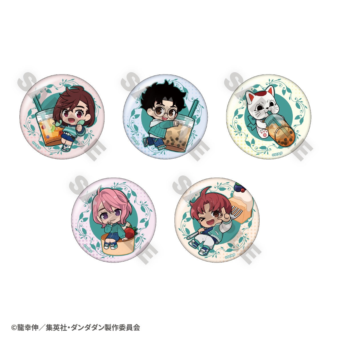 "Dandadan" x Bull Pulu Collaboration Trading Holographic Badges (5 types in total / randomly selected)