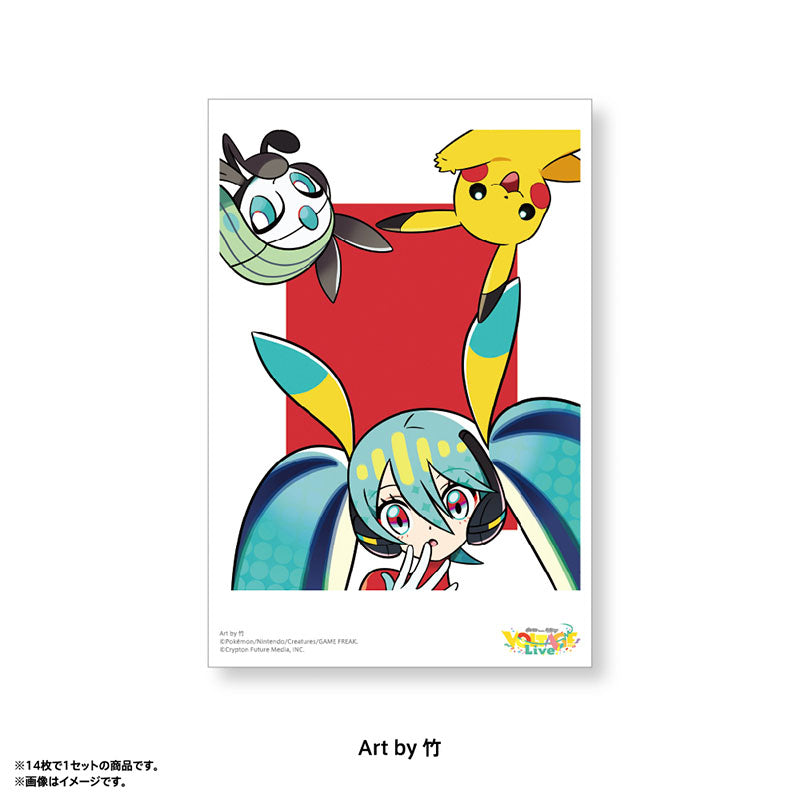 Pokémon feat. Hatsune Miku VOLTAGE Live! Postcard Set A (14 postcards)