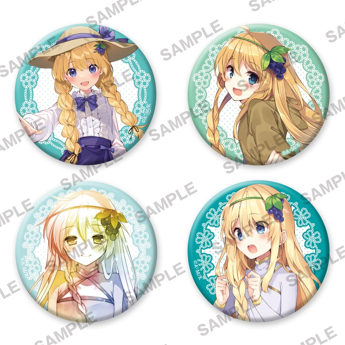 [Resale] Konosuba: God's Blessing on this Wonderful World! Birthday Celebration 2023 Can Badge Set of 4: Iris