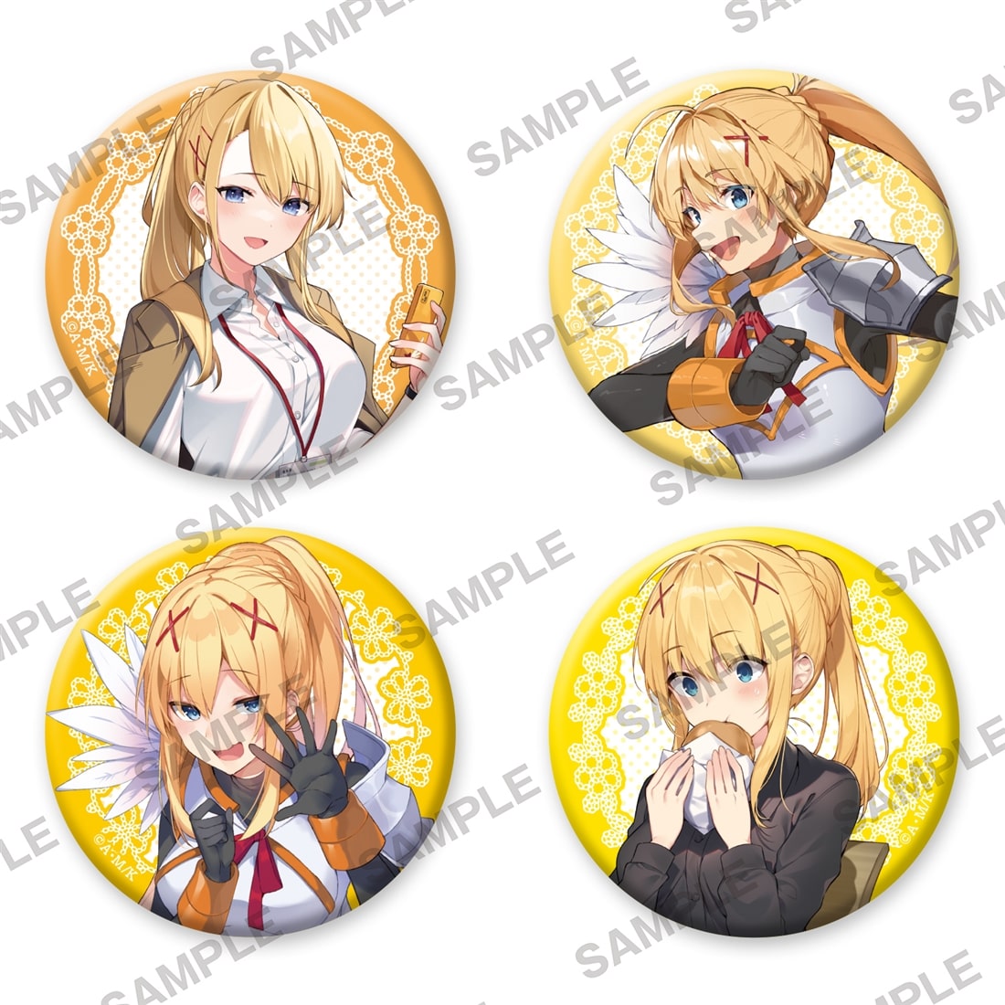 [Resale] Konosuba: God's Blessing on this Wonderful World! Birthday Celebration 2023 Can Badge Set of 4: Darkness