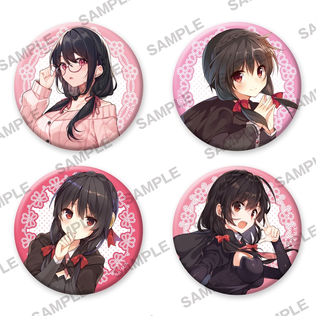 [Resale] Konosuba: God's Blessing on this Wonderful World! Birthday Celebration 2023 Can Badge Set of 4: Yunyun