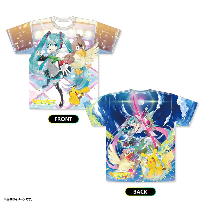 Pokémon feat. Hatsune Miku VOLTAGE Live! Full Graphic T-shirt