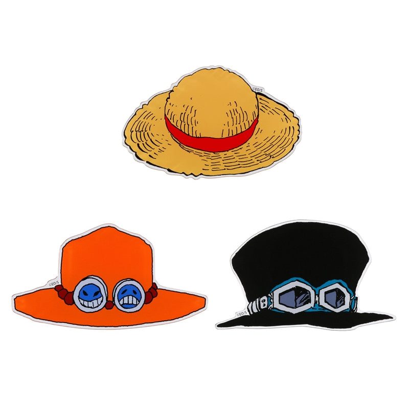 "ONE PIECE" Hat-shaped Acrylic Coaster Set of 3: Luffy, Ace and Sabo