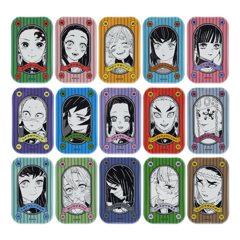 "Demon Slayer: Kimetsu no Yaiba" Square Can Badge Collection (with stand) 1st Edition (15 types in total / 1 type randomly selected)