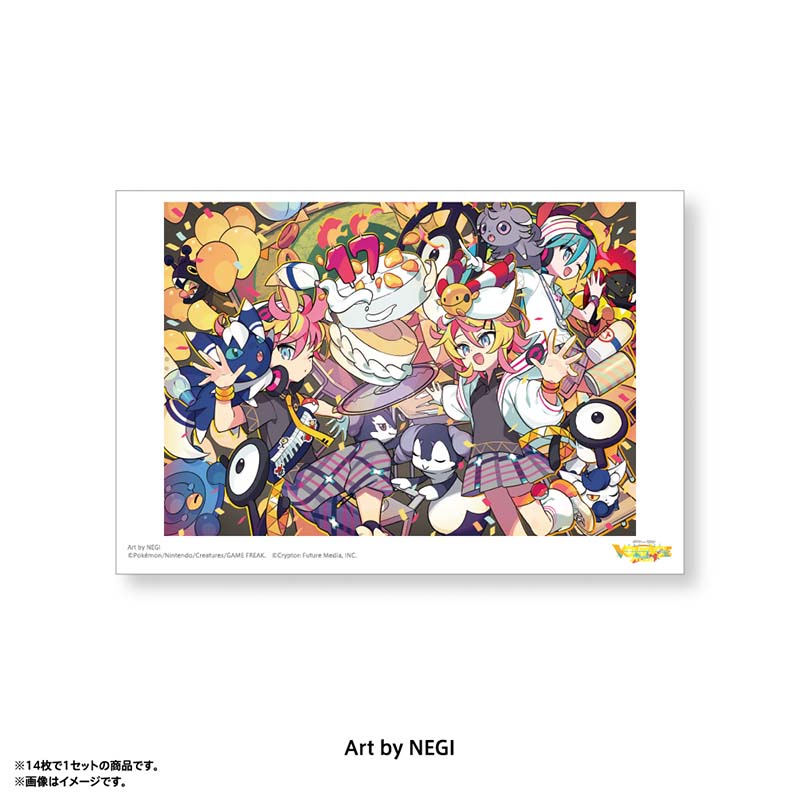 Pokémon feat. Hatsune Miku VOLTAGE Live! Postcard Set C (14 postcards)