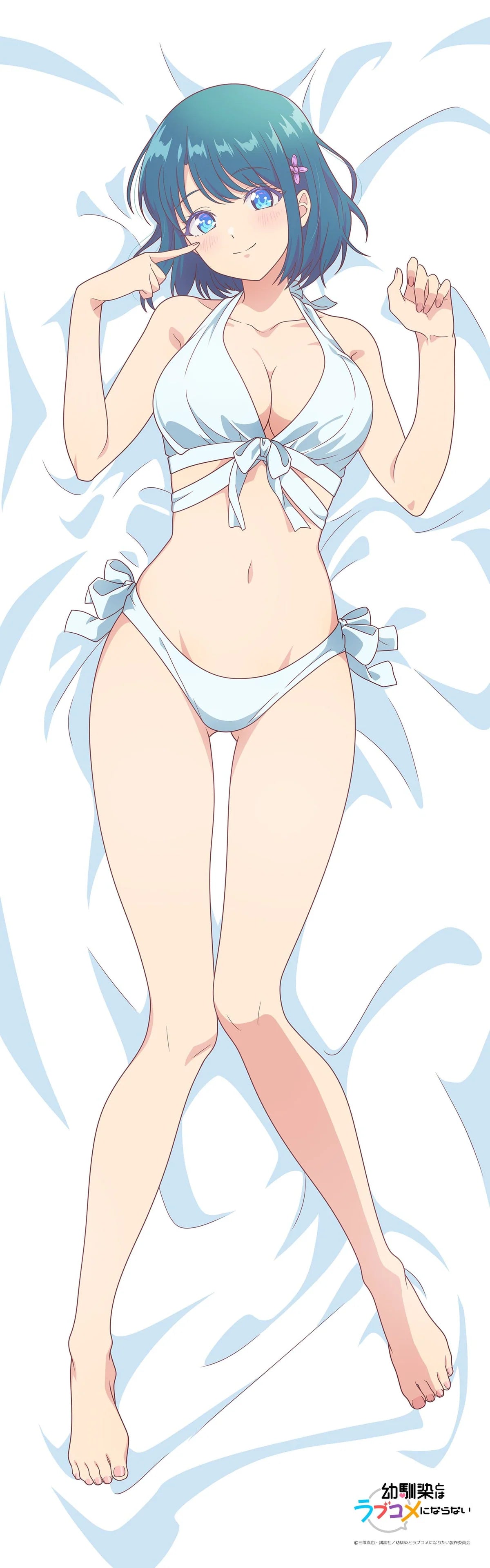 You Can't Be In a Rom-Com with Your Childhood Friends! Original Illustration Premium Body Pillow Cover Shio Swimsuit Ver.