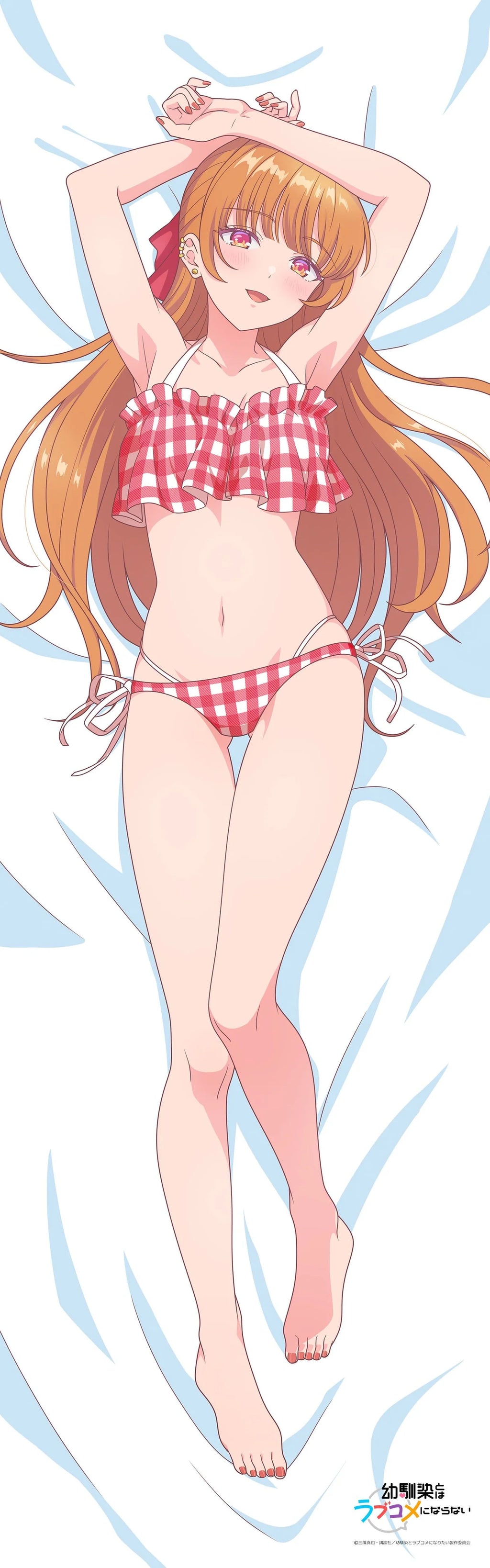 You Can't Be In a Rom-Com with Your Childhood Friends! Original Illustration Premium Body Pillow Cover Akari Swimsuit Ver.