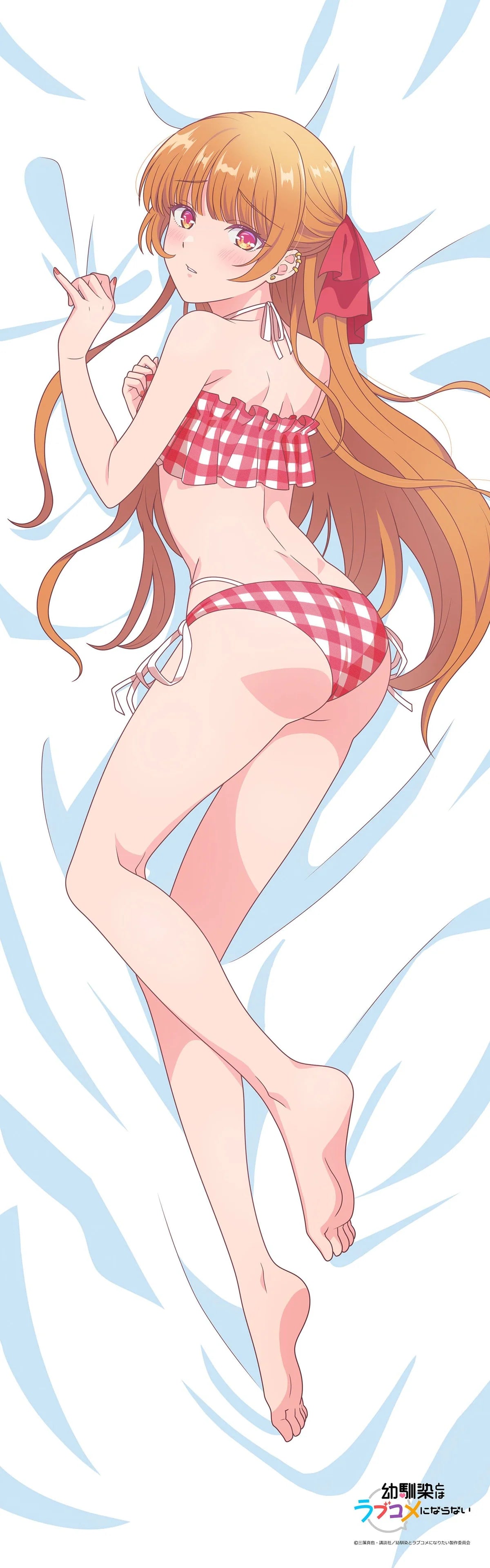 You Can't Be In a Rom-Com with Your Childhood Friends! Original Illustration Premium Body Pillow Cover Akari Swimsuit Ver.
