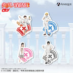 Four anime character stickers with logos on a light blue background - Fire Force Rooftop Ver.