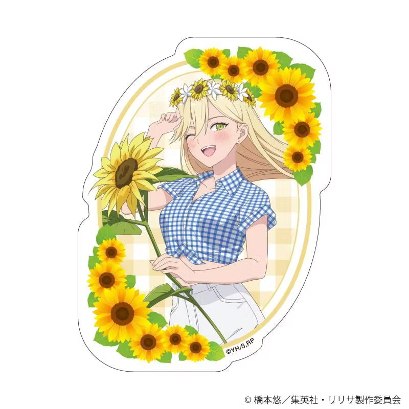 "2.5-Dimensonal Seduction" Die-cut Smartphone Sticker Sunflower ver. (Original Illustration)