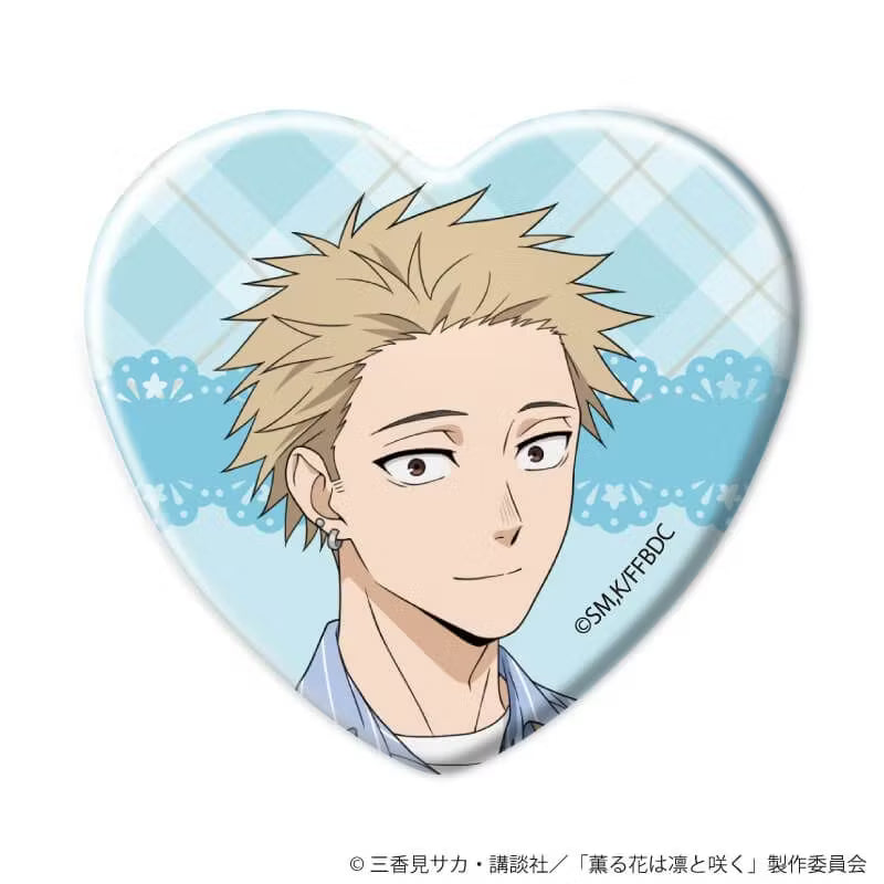 "The Fragrant Flower Blooms with Dignity" Heart Shaped Can Badge 01/Blind (5 types / 1 type randomly selected) (Original Illustration)