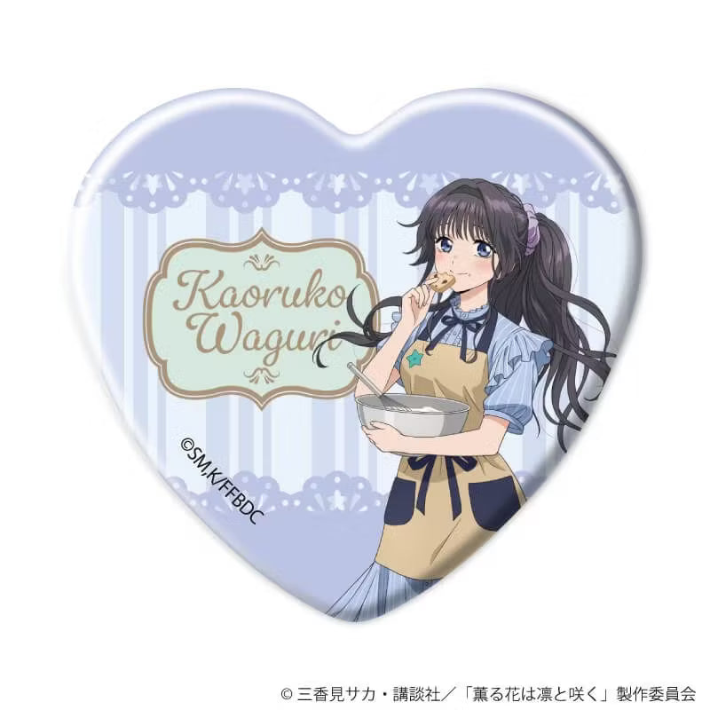 "The Fragrant Flower Blooms with Dignity" Heart Shaped Can Badge 01/Blind (5 types / 1 type randomly selected) (Original Illustration)