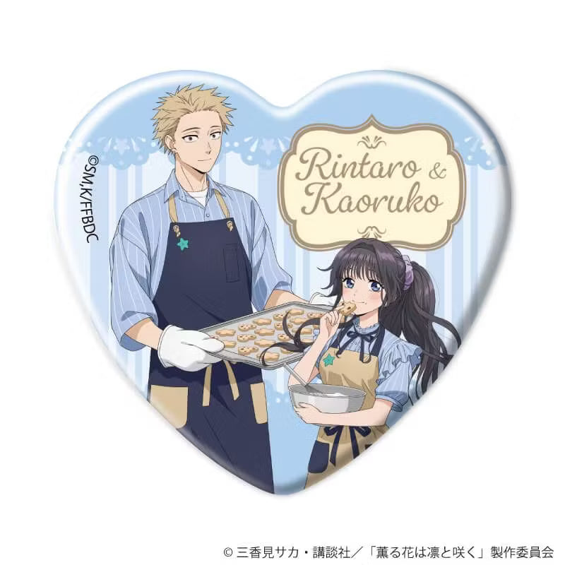 "The Fragrant Flower Blooms with Dignity" Heart Shaped Can Badge 01/Blind (5 types / 1 type randomly selected) (Original Illustration)