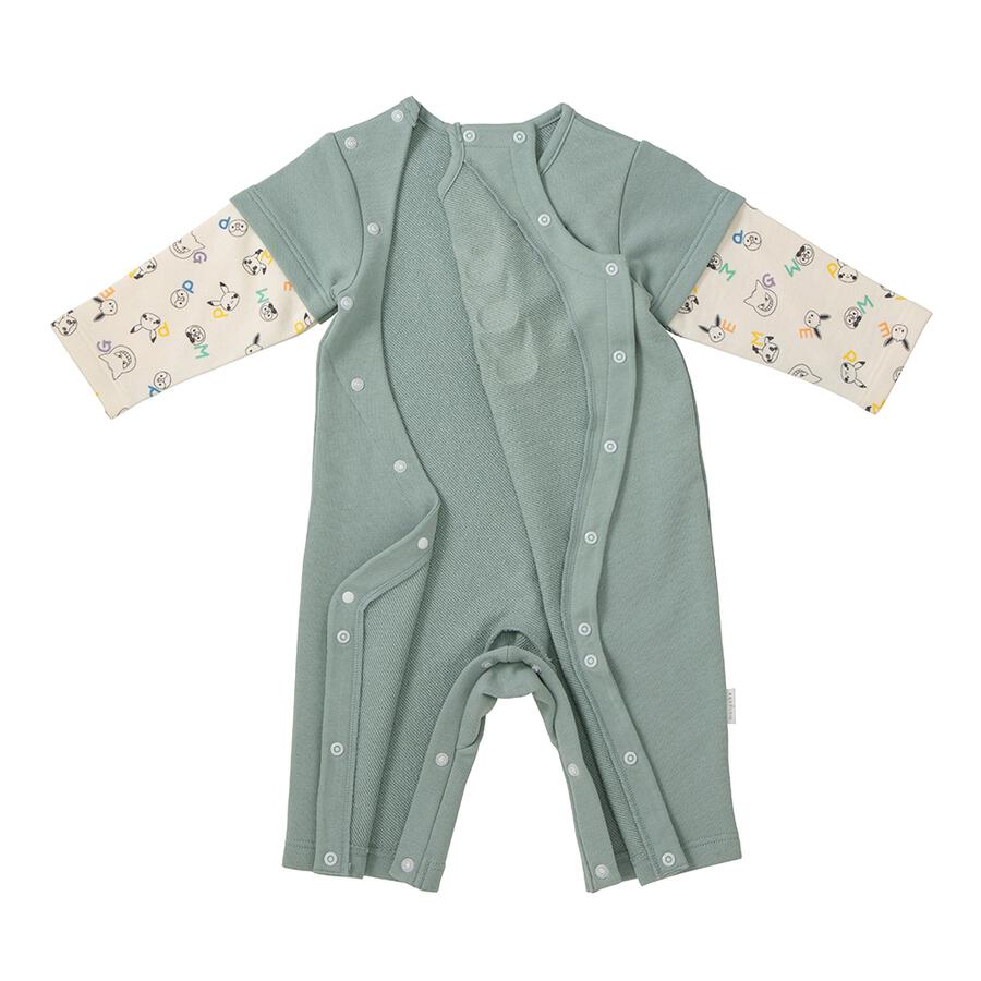 Monpoke Layered Long Sleeve Romper 70cm