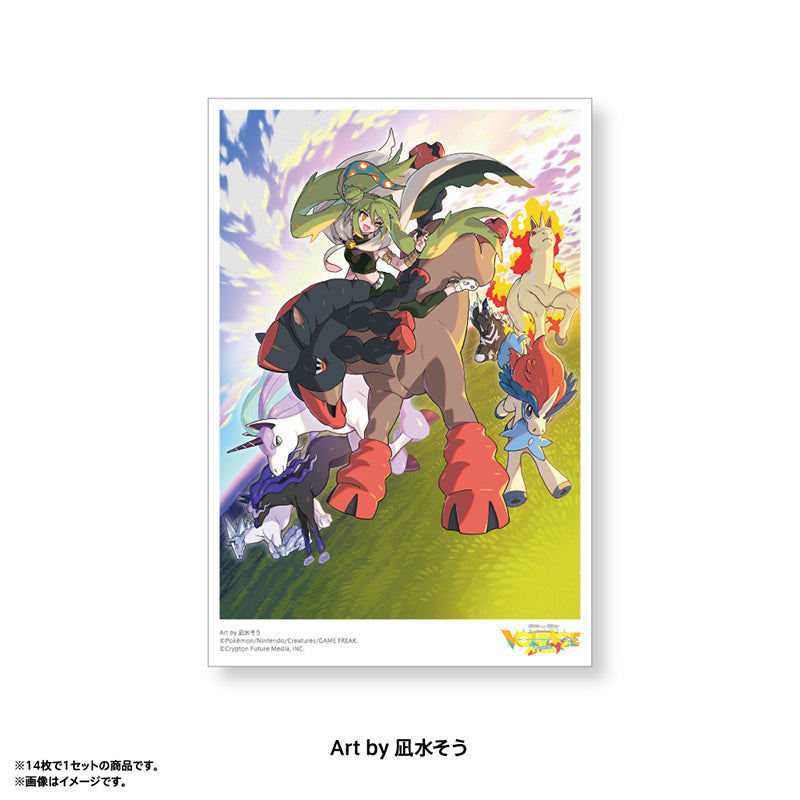 Pokémon feat. Hatsune Miku VOLTAGE Live! Postcard Set D (14 postcards)