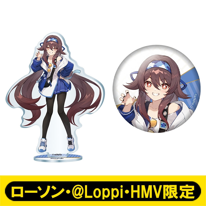 Genshin Impact Acrylic & Can Badge Set (Hu Tao) [Lawson, @Loppi, and HMV exclusive]