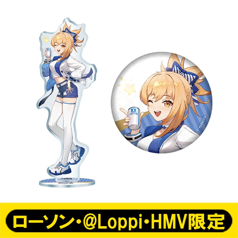 Genshin Impact Acrylic Stand & Can Badge Set  (Yoimiya) [Lawson, @Loppi, and HMV exclusive]