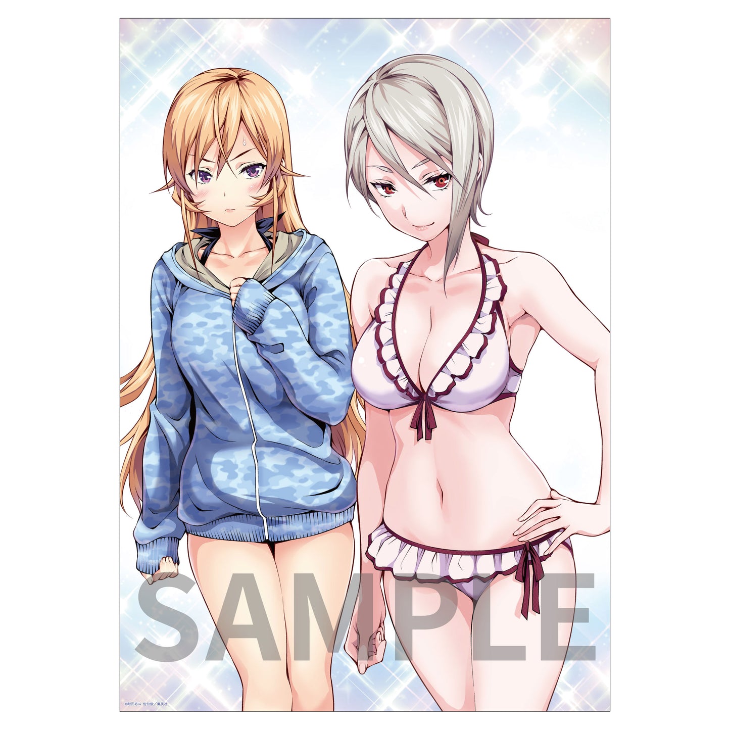 Food Wars! 10th Anniversary "Totsuki School Festival" A3 Clear Poster Erina & Alice Nakiri