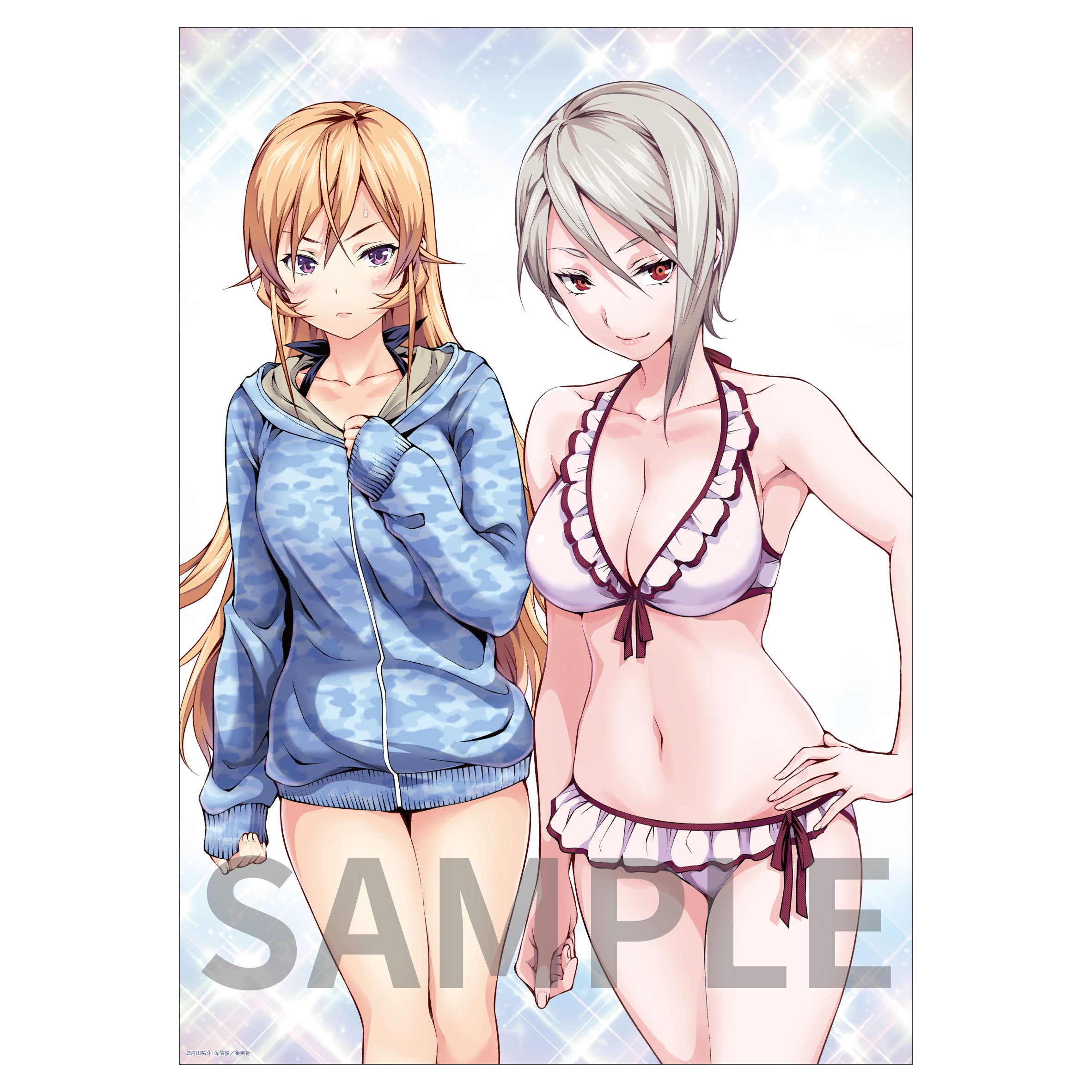 Food Wars! 10th Anniversary "Totsuki School Festival" A3 Clear Poster Erina & Alice Nakiri