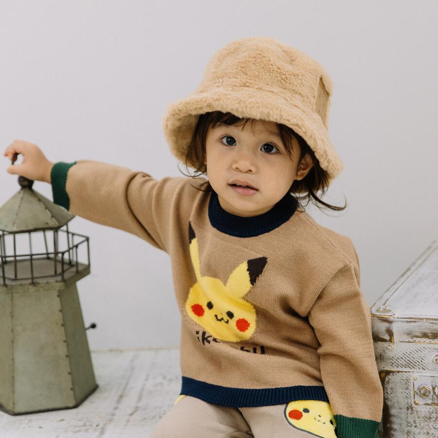 Monpoke Pikachu Fur Bucket Hat