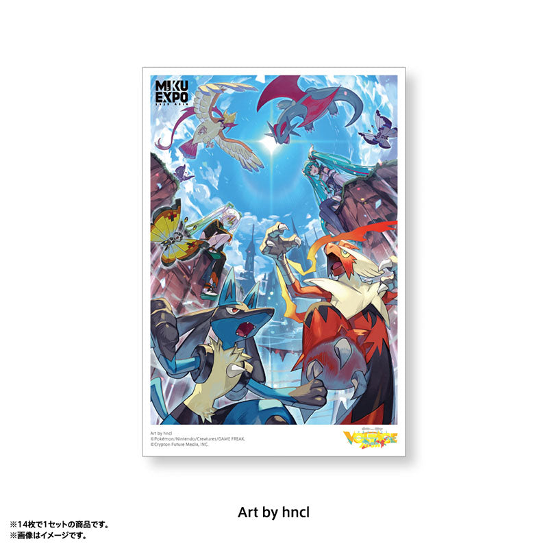 Pokémon feat. Hatsune Miku VOLTAGE Live! Postcard Set D (14 postcards)