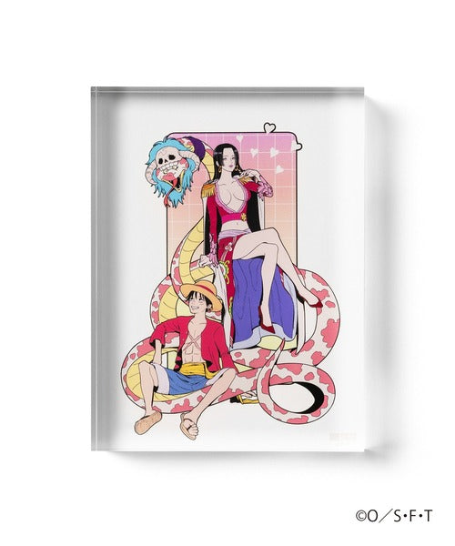 ONE PIECE × ZOZOTOWN ACRYLIC BLOCK STAND Luffy & Hancock