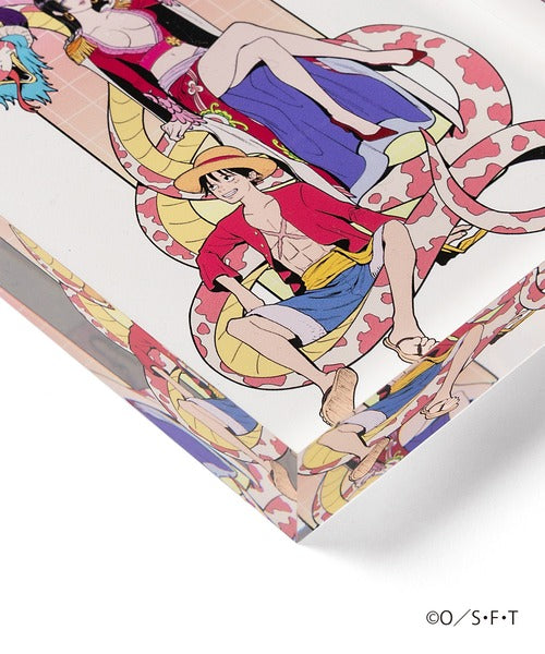 ONE PIECE × ZOZOTOWN ACRYLIC BLOCK STAND Luffy & Hancock