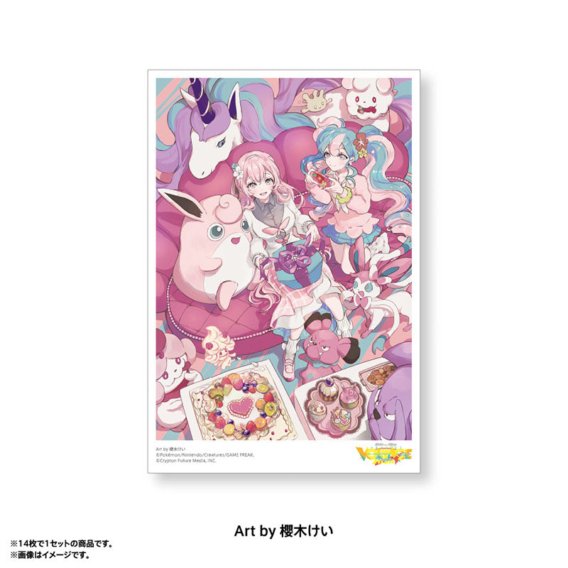 Pokémon feat. Hatsune Miku VOLTAGE Live! Postcard Set C (14 postcards)