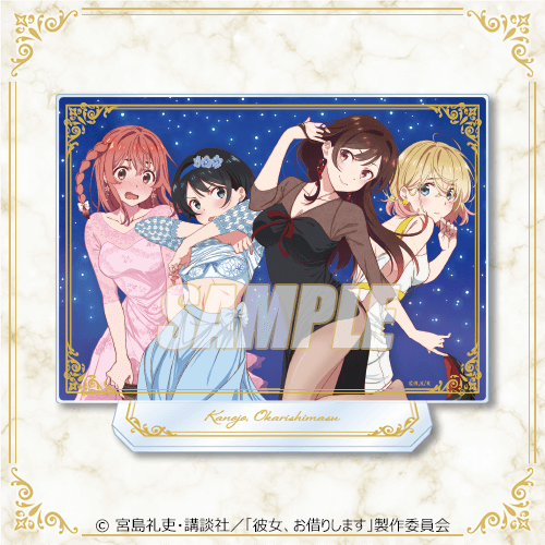 Rent-A-Girlfriend Heroines Party Dress to Kanojo Acrylic Panel