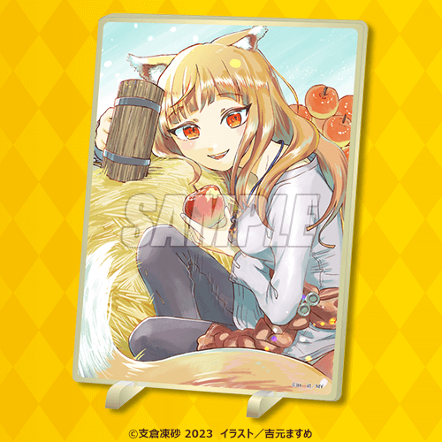 Dengeki Bunko 30th Anniversary "Spice and Wolf" Acrylic Panel Illustration by Masume Yoshimoto