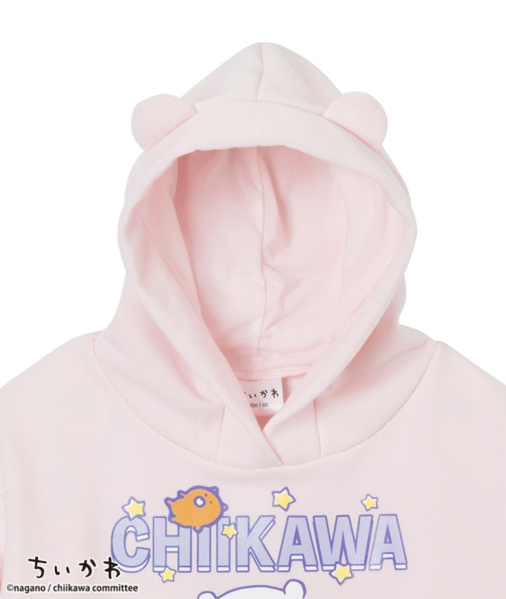 Chiikawa (Chiikawa) Girl's Pullover Parka Hoodie with Ears [Pink] (150cm and up)